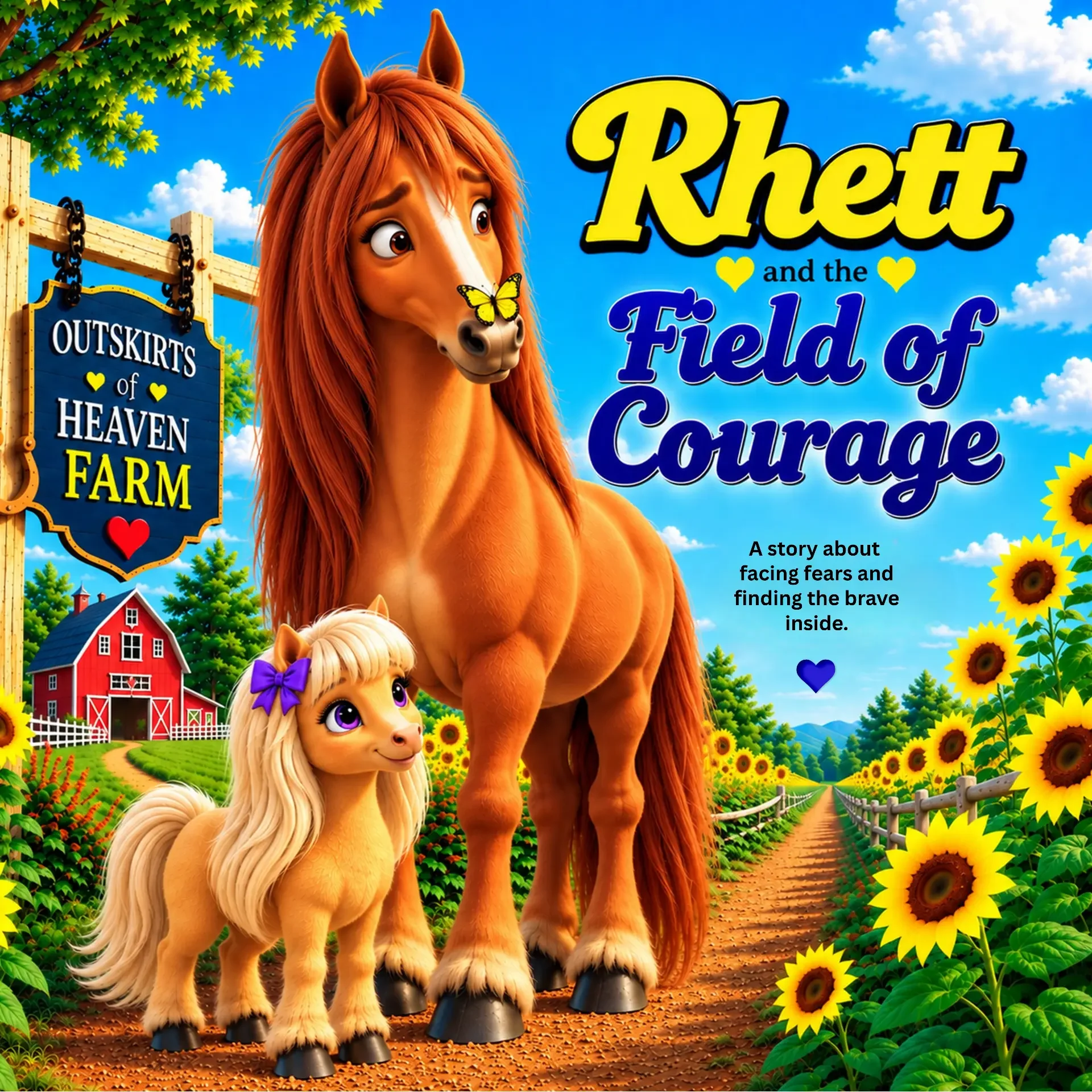 Rhett and the Field of Courage children's farm animal story about courage and friendship