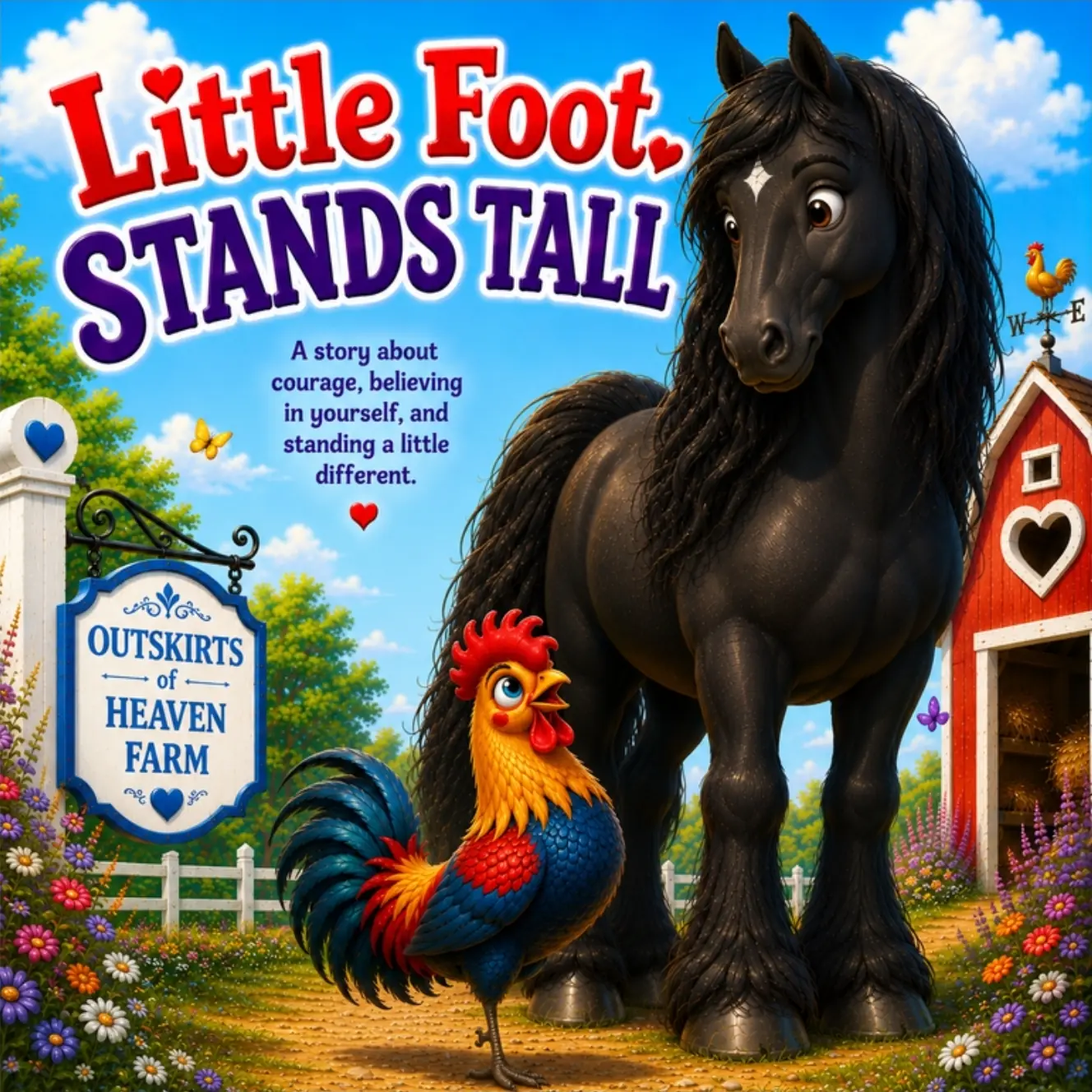 Little Foot Stands Tall children's farm animal story featuring a baby goat learning to believe in himself