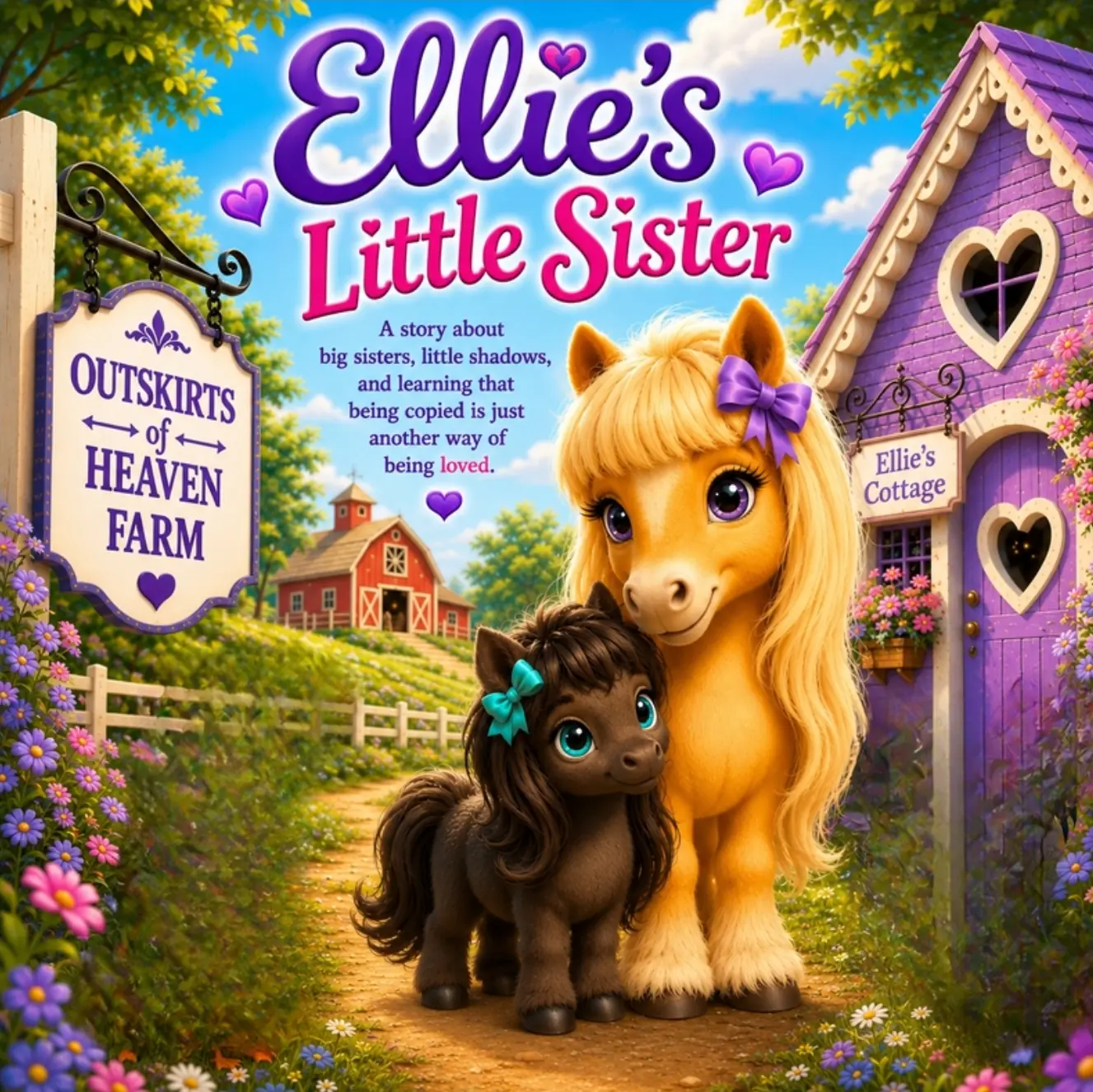 Ellie's Little Sister children's farm animal story featuring miniature horses