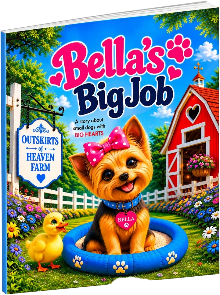 Bella's Big Job children's farm animal story featuring a little farm dog
