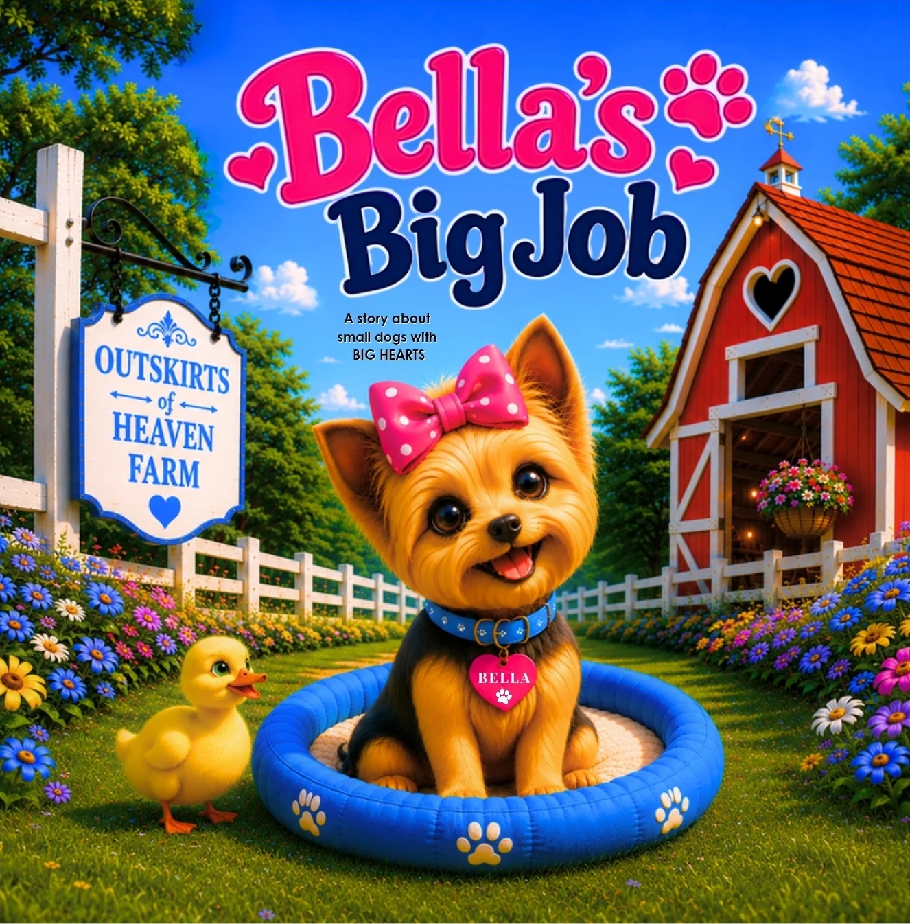 Bella's Big Job children's farm animal story featuring a little farm dog