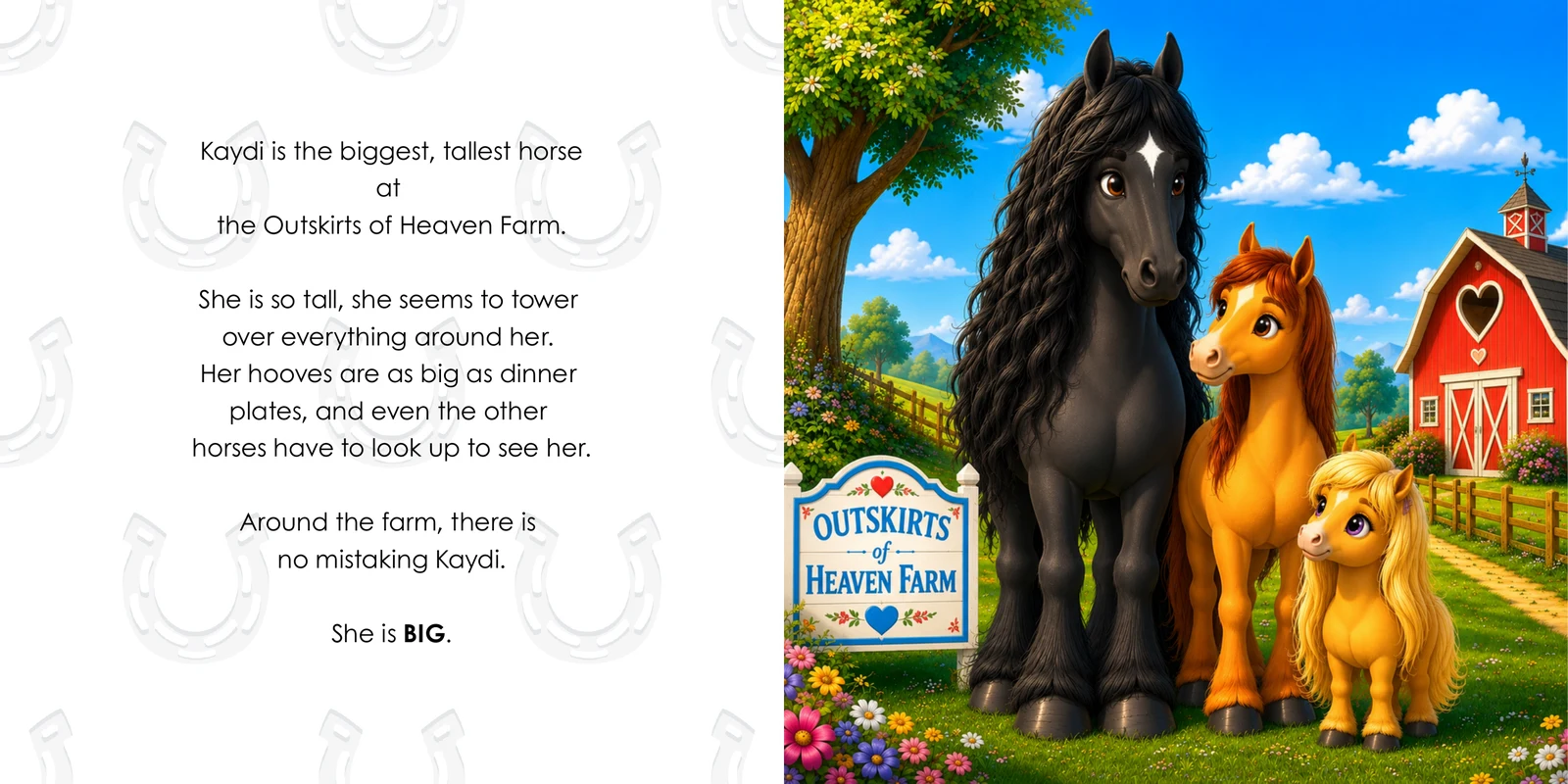 Inside pages from Kaydi's Big Heart: She is BIG