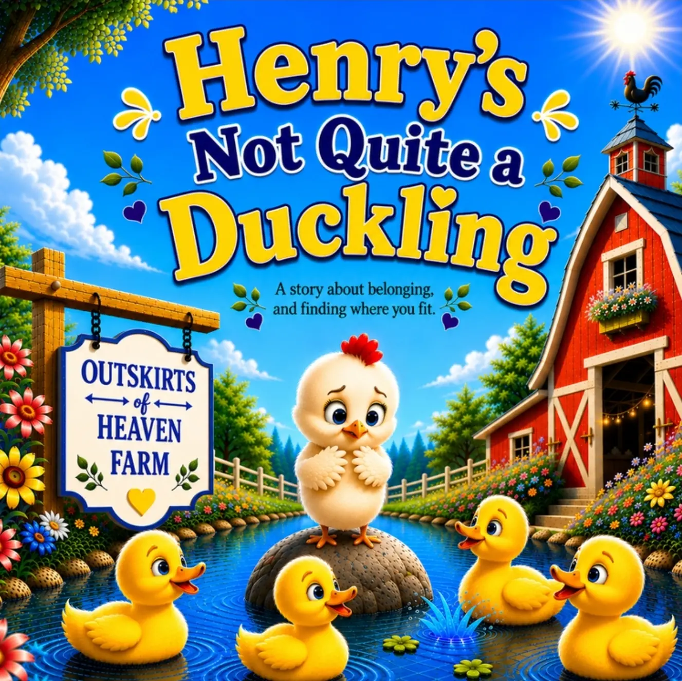 Henry's Not Quite a Duckling children's farm animal story about a young bird finding where he belongs